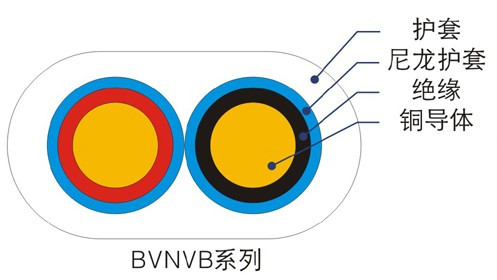 BVN、BVNVB聚氯乙烯绝缘尼龙护套电线（电缆）